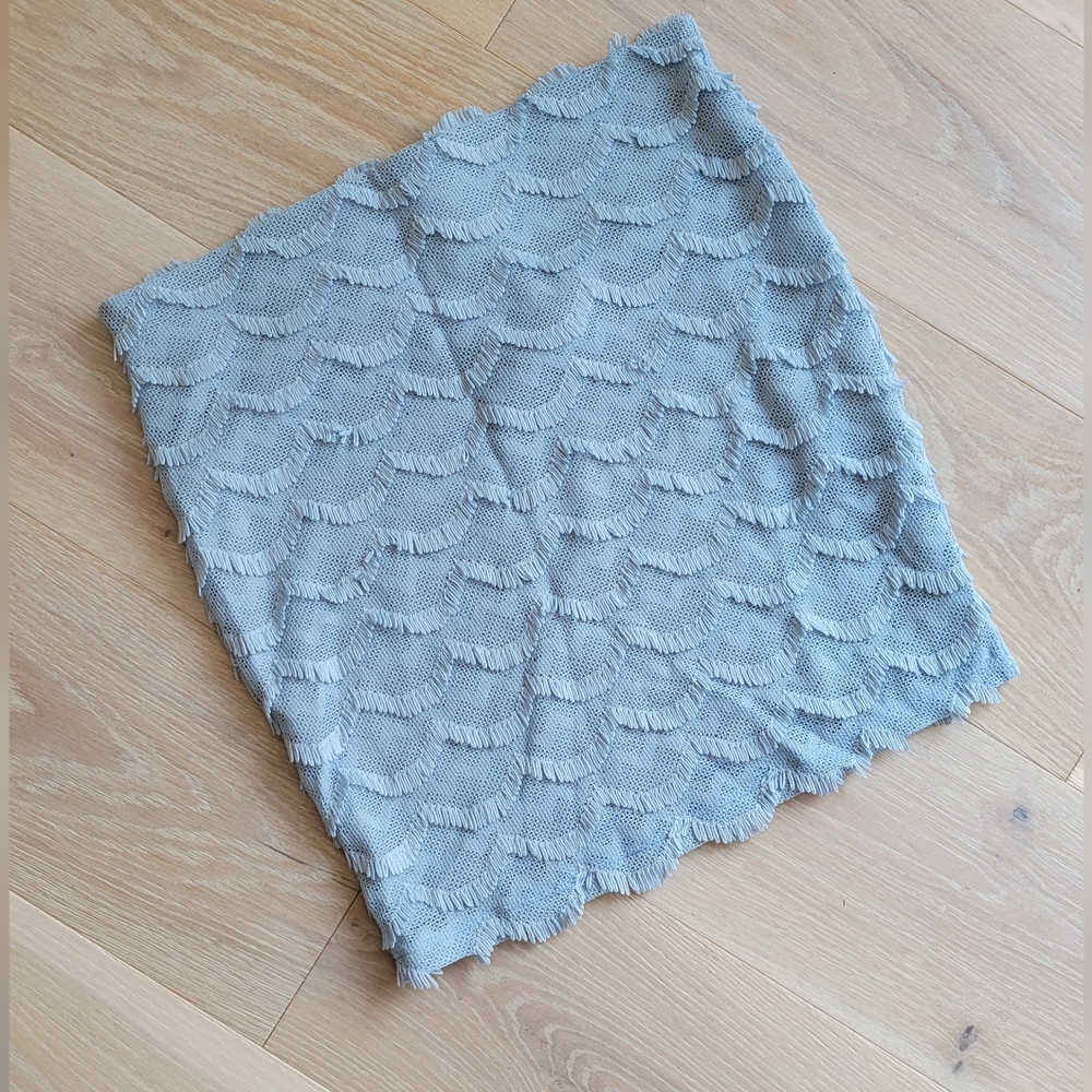 WINDSOR | Light Blue Scallop Mini Skirt